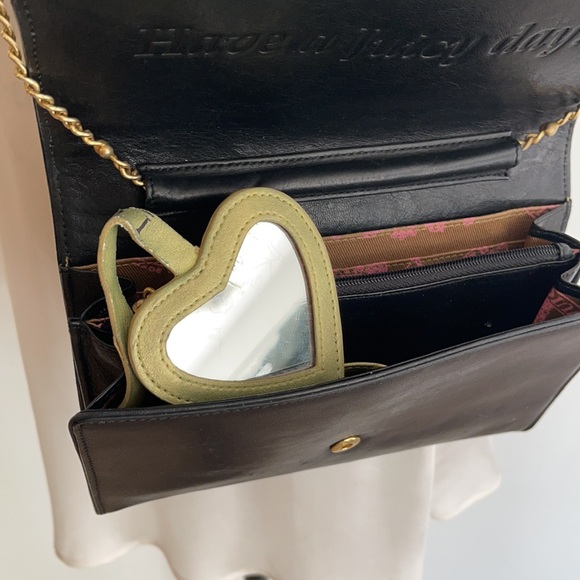 “Juicy Couture” Black Leather Crossbody Purse. Perfect for Date Night ! - Picture 4 of 8
